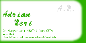 adrian meri business card